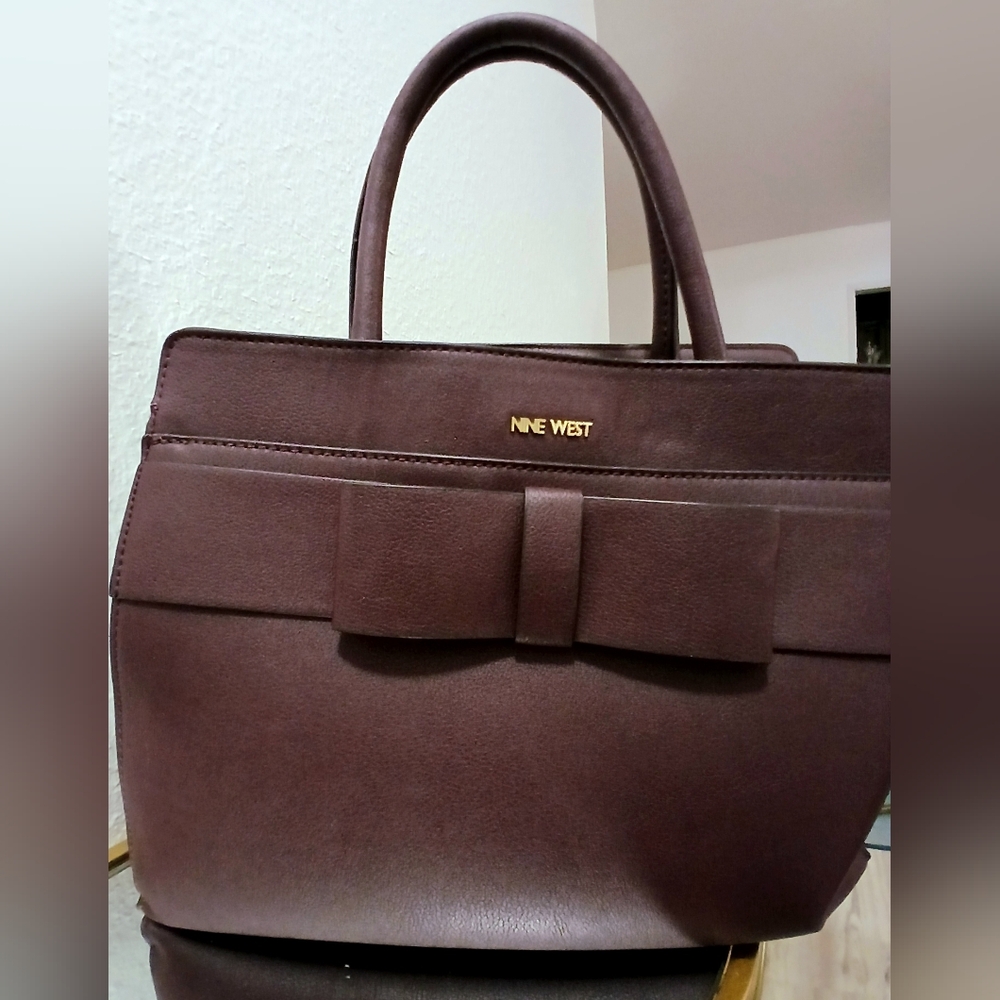 NEW Nine West Plum Deep Purple Merlot Satchel Bag Handbag Purse